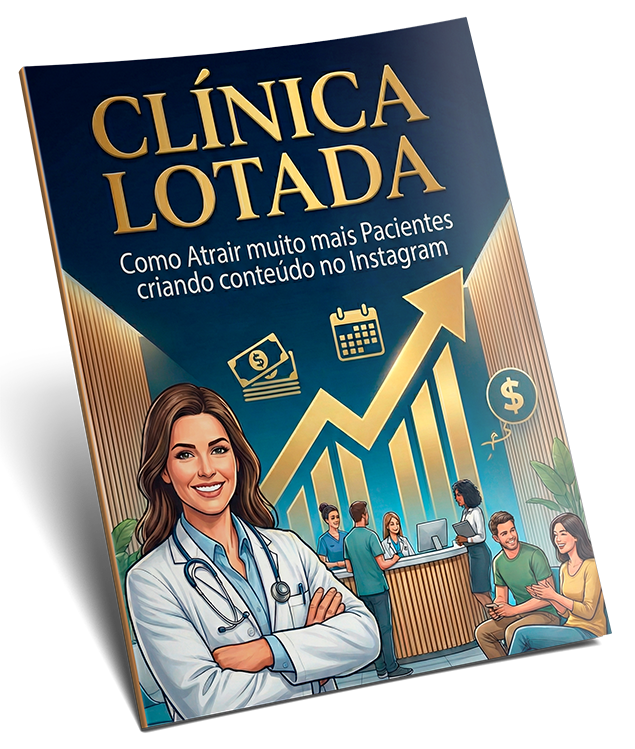 Ebook Instagram Estratégico para Dentistas - Capa do livro digital sobre marketing odontológico e captação de pacientes